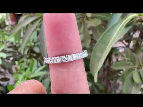 [Youtube Video of Round Lab Diamond Half Eternity Wedding Band]-[Ouros Jewels]