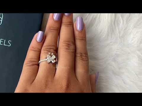[Youtube Video of Butterfly Diamond Engagaement Ring]-[Ouros Jewels]
