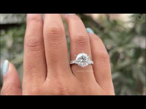 [YouTube Video Of Round Cut Lab Grown Diamond Ring]-[Ouros Jewels]