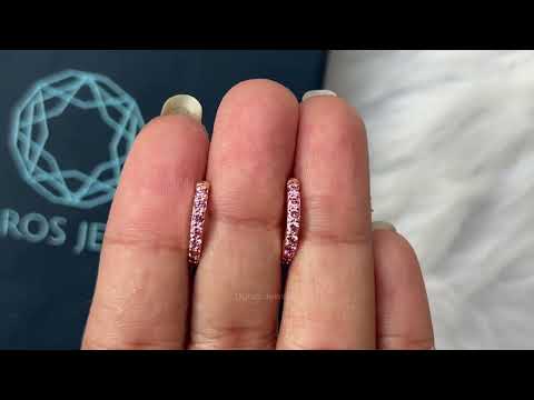 [Youtube Video of Pink Round Diamond Earrings]-[Ouros Jewels]