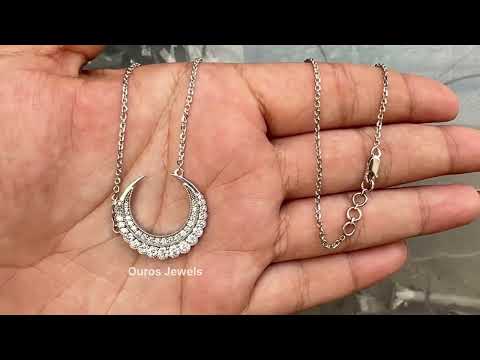 [Youtube Video of Crescent Moon Women  Pendant]-[Ouros Jewels]