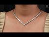 [Youtube View Of Princess Cut Diamond Tennis Necklace]-[Ouros Jewels]