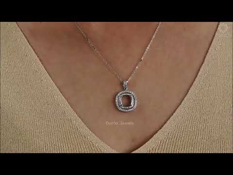 [Youtube Video of Semi Mount Double Halo Pendant]-[Ouros Jewels]