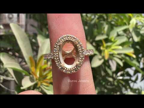 [Youtube Video of Semi Mound Halo Engagement Ring]-[Ouros Jewels]