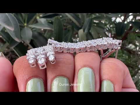 [Youtube Video of Round Diamond Chandelier Earrings]-[Ouros Jewels]
