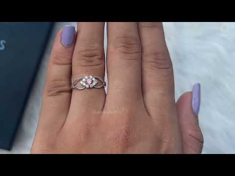 [Youtube Video of Pink Princess Diamond Halo Ring]-[Ouros Jewels]