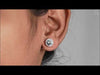 [Youtube Video of Colored Halo Stud Earrings]-[Ouros Jewels]
