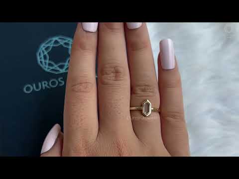 [Youtube Video of Hexagone Shape Engagement Ring]-[Ouros Jewels]