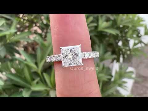 [Youtube Video of Princess Cut Solitaire Engagement Ring]-[Ouros Jewels]