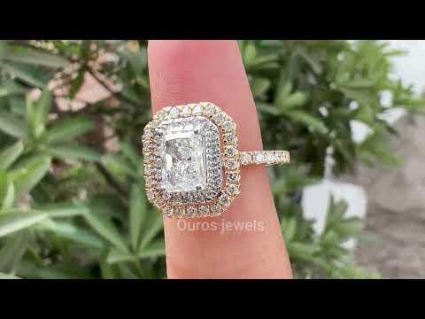 [Youtube Video of Radiant Cut Double Halo Accent Ring]-[Ouros Jewels]