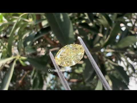 [Youtube Video of Fancy Colored Oval Lab Grown Diamond]-[Ouros Jewels]