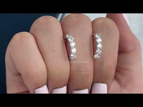 [Youtube Video of Round Diamond Hoop Earrings]-[Ouros Jewels]