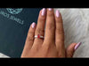Youtube video of Fancy Pink Radiant Cut Three Stone Lab Diamond Ring