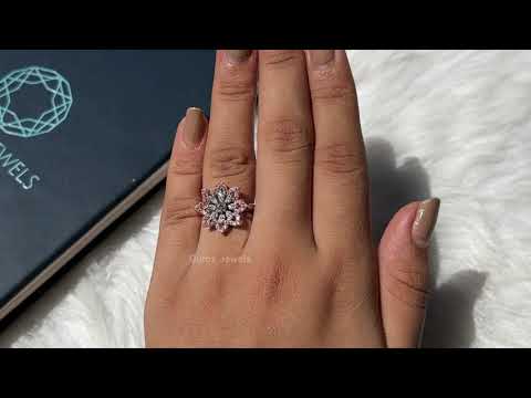 [Youtube Video of Floral Shape Engagement Ring]-[Ouros Jewels]
