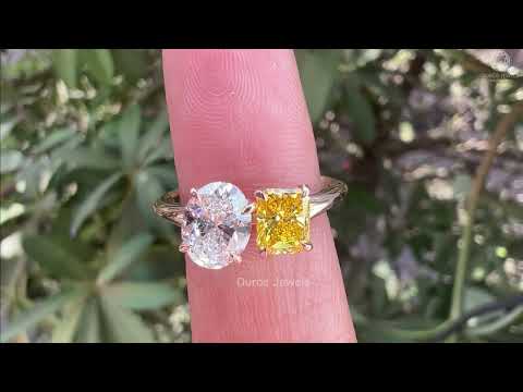 [Youtube Video of Radiant and Oval Lab Diamond Toi Et Moi Ring]-[Ouros Jewels] 