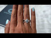[YouTube View Of Blue Pear Cut Halo Engagement Ring]-[Ouros Jewels]