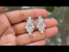Video of antique step cut diamond earrings]-[Ouros Jewels]
