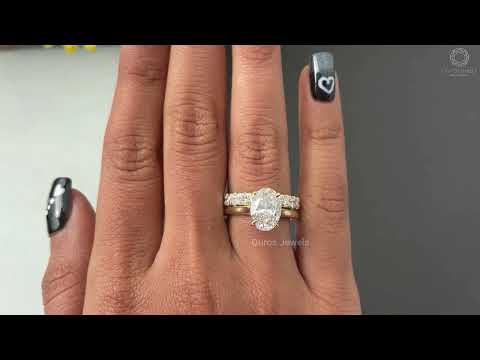 [YouTube Video Of Oval DIamond Bridal Ring Set]-[Ouros Jewels]