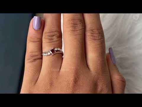 [Youtube Video of Red Asscher Cut Lab Diamond Ring]-[Ouros Jewels]