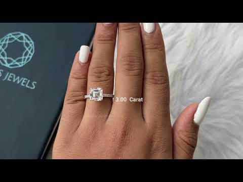[Youtube Video of Asscher Cut Diamond Ring]-[ouros Jewels]