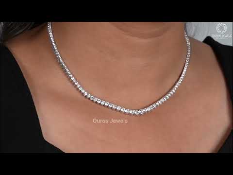 [Youutube Video of Round Diamond Tennis Necklace]-[Ouros Jewels]