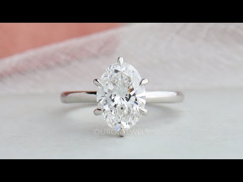 [Youtube Video of Six Prong Oval Diamond Ring]-[Ouros Jewels]