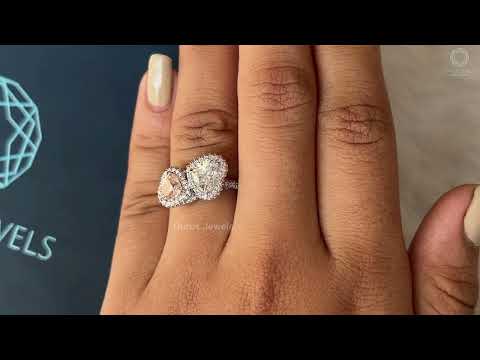 1.00ct Faint Pink Heart Diamond Ring