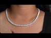 [Youtube Video Of Round Cut Diamond Tennis Necklace Set]-[Ouros Jewels]