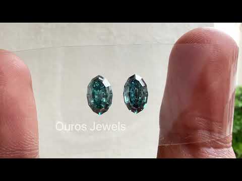 [Youtube Video of Step Cut Blue Oval Lab Diamond]-[Ouros Jewels]