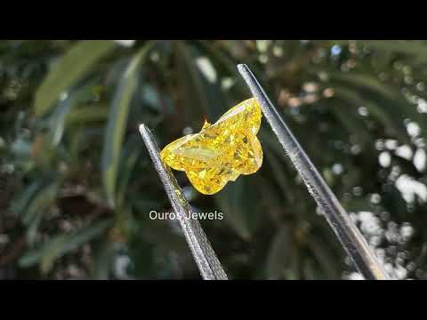 [Youtube Video of Yellow Butterfly Cut Diamond]-[Ouros Jewels]