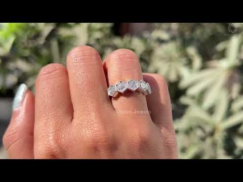 [Youtube Video of Hexagone Cut Diamond Engagement Ring]-[Ouros Jewels]