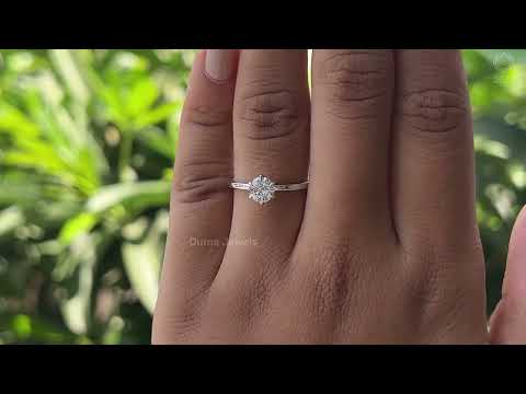 [Video of Round Diamond Solitaire Ring]-[Ouros Jewels]