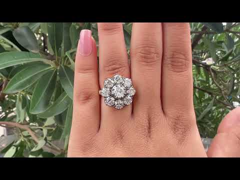 [Youtube Video of Old European Round Cut Flower Shape Engagement Ring -[Ouros Jewels]