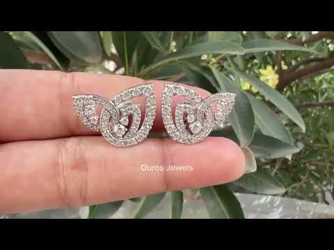 [Youtube Video of Pear Shape Round Cluster Diamond Earrings]-[Ouos Jewels]