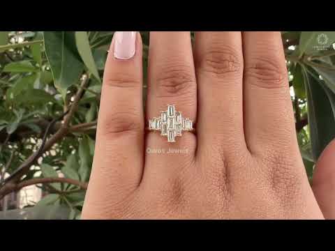 [Youtube Video of Yellow Gold Baguette Cut Ring]-[Ouros Jewels]