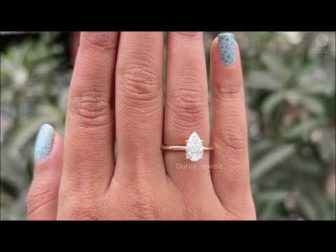 [YouTube Video Of 1 Ct Pear Lab Dimaond Engagemnet Ring]-[Ouros Jewels]