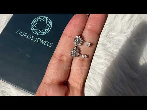 [Youtube Video of Round Floral Shape Drop Earrings]-[Ouros Jewels]