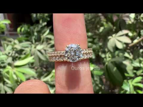 [Youtube Video of Round Solitaire Bridal Ring Set]-[Ouros Jewels]