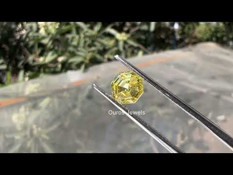 [Youtube Video of Yellow Hexagon Cut Loose Diamond]-[Ouros Jewels]