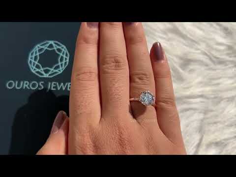 [ Round Diamond Solitaire Engagement Ring]-[Ouros Jewels]