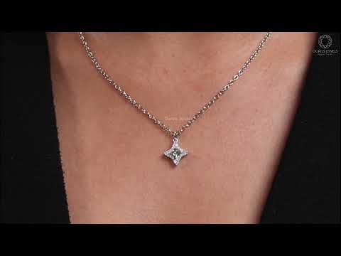 Youtube Video of Princess Cut Olive Diamond Pendant 