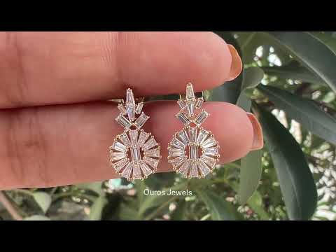 [Youtube Video of 14K Yellow Gold Lab Grown Diamond Earrings]-[Ouros Jewels]