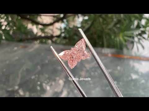[Youtube Video of Pink Butterfly Cut Lab Grown Diamond]-[Ouros Jewels]