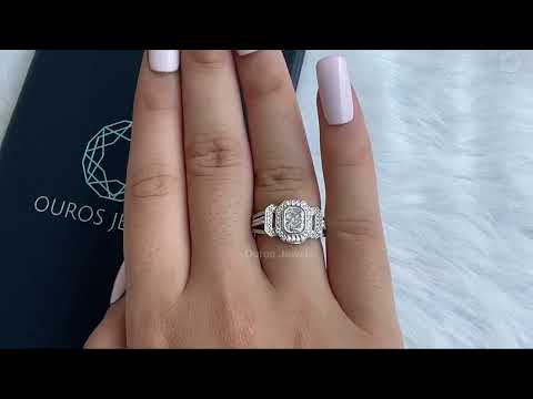[Youtube Video of Radiant Cut Cluster Lab Diamond Ring]-[Ouros Jewels]