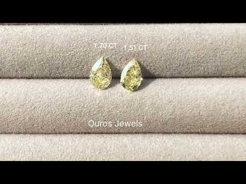 [Youtube Video of Pear Cut Lab Grown Loose Diamonds]-[Ouros Jewels]