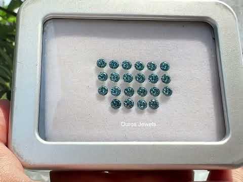 [Youtube View Of Blue Round Cut Lab Grown Diamond]-[Ouros Jewels]