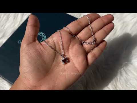 [Youtube Video of Red Butterfly Diamodn Halo Pendant]-[Ouros Jewels]