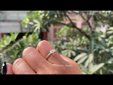 [YouTube Video Of Pear Diamond Solitaire Engagemnet Ring]-[Ouros Jewels]