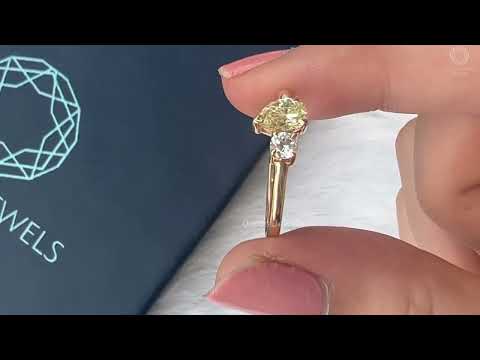 [Youtube Video of Yellow Lab Diamond Toi Et Moi Ring]-[Ouros Jewels]