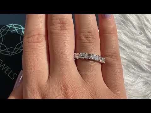 [Youtube Video of 7 Stone Emerald Cut Lab Diamond Ring]-[Ouros Jewels]